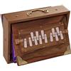 Generic Classica Shruti Box Surpeti in Legno di Teak con Raccordi in Ottone, Sintonizzata a 440 Hz, Perfetta per Yoga, Kirtan, Terapia del Suono, Marrone,