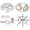 LIXBD Argento Legno Dobro Chitarra Parti Set Resonator Coni Soundhole Schermi Cordiera Spider Bridge Sella