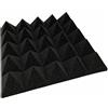 ZStyle Pannello fonoassorbente 10 Cm piramidale per correzione audio in poliuretano (100x100x10, Antracite classico) insonorizzanti isolamento acustico isolante per udito