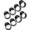 Parliky Copri Dita in Silicone per Tongue Drum Nero 8 Pezzi