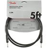 Fender Cavo Serie Professionale, 5ft, 1.5m, Progettato per Evitare Attorcigliamenti, Nero (Jack Angolato)