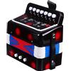 Alasum Mini Fisarmonica Professionale in Abs e Metallo Strumento Musicale Educativo e Miglioramento Capacità Cognitive per Ragazzo Ragazza per Festa Scuola Decor