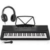 Gear4music Pianola per Scuola Media Tastiera Musicale Portatile per Bambini 5-10 Anni con Cuffie 54 Tasti