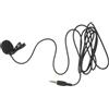 jojofuny Microfono Lavalier Clip Jack 3.5mm per Smartphone Nero in Metallo Mini Microfono Indossabile Portatile per Registrazione Video e Karaoke