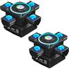 FODEXAZY 2PCS Teste Mobili LED 100W RGBW Luci Discoteca 19CH Luci Palco Fari per DJ Feste Bar Club Illuminazione