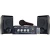 Party Light & Sound - PARTY-KA100 - Kit karaoke con 1 amplificatore (2x50w), 1 microfono e 2 altoparlanti (2x50W) - USB, Bluetooth e SD - Nero