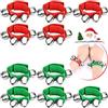 Augshy 10 braccialetti natalizi Jingle Bells con campanelle argentate, braccialetti, campanelle alla caviglia, strumenti musicali, giocattoli per feste per bambini (5 rossi e 5 verdi)