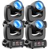 Yespick 4 unità 100W Testa Mobile LED RGBW Teste Mobili luci dj Proiettori DJ a Luci da Serata Discoteca con Gobos Rotanti Prisma dal suono per feste di nozze, gruppi di chiesa, spettacoli, bar
