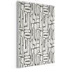 MuchoWow© Pannello Decorativo Parete Pannelli Fonoassorbenti Acustici 60x80 cm Insonorizzanti Decorazioni Casa Isolamento Acustico Fonoassorbente Quadri Fonoisolanti Scuro - Bianco - Astratto