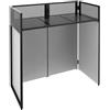 Vonyx DB4 Pro DJ Booth System DJ Stand - Postazione da DJ, Pieghevole, in Metallo Nero, compresa Copertura Bianca e Nera, Materiale di Copertura: Lycra, Borsa da Trasporto, Carico max: 25 kg
