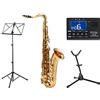 Classic Cantabile Winds TS-450 Bb Tenorsassofono Set, Vernice trasparente | Tenorsassofono in ottone, Chiave high-Fis, Suono pieno e caldo, Meccanica delle chiavi molto ergonomica, Attacco rapido, 0 kg