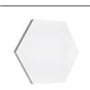 Lenacustica Pannello Fonoassorbente Esagonale per Soffitto e Pareti Quadro acustico per Ristoranti,Locali, Studi. Diametro 50cm (Bianco)