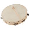 SOUNDSATION ST1R-10 - Tamburello In Acero Con Pelle Naturale E Piattelli 10