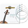 gear4music Set di corde per violino di Gear4music Dimensione completa 4/4 Steel Core