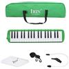 Zoegneer Kit melodica colorato con 37 tasti, 6 pezzi, con borsa per il trasporto per studenti principianti (verde)