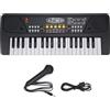 LCCEERD 37 Tasti Digital Keyboard, 8 Ritmi Tastiera Digitale con Microfono per Principianti, Portatile Tastiera Pianoforte con Registrazione Giocare Funzione per Scuola Media