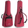 ROCKTILE Custodia Classica Per Chitarra 1/2 (gigbag imbottito, imbracatura zaino, 2 tasche esterne) rosso vino