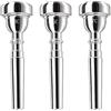 RANRAO Bocchino per tromba in metallo, 3 pezzi professionale bocchino per tromba 3C 5C 7C dimensioni Bach principiante ginnico parte accessorio per prestazioni accessori per strumenti musicali