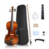 YoungMonic Violino acustico a 4 corde realizzato a mano in misure 1/8 1/4 1/2 4/4 realizzati con legno di abete rosso acero con raccordi in ebano e sono ideali per kit di violino adatti per