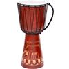 Ciffre Djembe 50 cm - Tamburo africano in Legno con Pelle di Capra, Dipinto a Mano - Modello Elefante A2