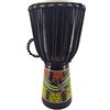 Ciffre 60cm tamburo djembe professionale bongo drum bush drum percussioni motivo colorato geco dipinto - (Ottimo tamburo per i batteristi più esigenti)