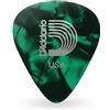 D'Addario Plettri Chitarra - Plettro Chitarra - Guitar Picks - Verde - Leggero - 25-Pacchetto