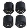 Bstinay 4 pz nero bachelite tubo vuoto Socket Saver Base 9 Pin tubo tester adatto 12AX7