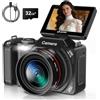 RAZPLYN Fotocamera digitale con sensore CMOS ad alta risoluzione da 64 MP, capacità di registrazione video 2,5 K, per creatori di contenuti, vlogger, avventurieri (XJ311 nero)