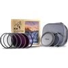 Kase Revolution Plus - Mega kit di filtri magnetici antiurto in vetro ottico temperato, con anelli colorati inclusi, CPL ND8, ND64, ND1000, copriobiettivo UV e custodia (112 mm)