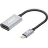 Manhattan Adattatore USB-C a HDMI 4K 60Hz Alu Space grigio