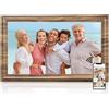 Canupdog Cornice digitale Canupdog da 40,6 cm, con memoria da 32 GB, montaggio a parete, rotazione automatica, sensore di movimento, condividi foto video tramite app