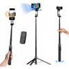 HMDMDN Treppiede automatico per iPhone con luce da 71 pollici Selfie Stick Treppiede Stand segue il tuo movimento Stabilizzatore cardanico a 360 ° con telecomando wireless per Creatore di contenuti Vlog