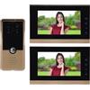 Tbest di Videocitofono Cablato Sensore CMOS HD Touch Control Campanello Telecamera Schermo da 7 Pollici Appartamento Aziendale Domestico (GOLD)