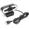 Elprico Webcam HD con Microfono, Webcam per PC con Luce LED Ad Alta Risoluzione 30FPS, Webcam per Computer USB 2.0 per Videochiamate, Conferenze, Selfie