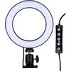Grundig Luce ad anello con clip - Selfie Light RGB e luce bianca - diametro 16 cm - collo flessibile - 48 LED
