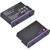 CQJFCYBRA Batteria + Caricabatterie USB-C Fast Box, Compatibile Con Insta, For Accessori Batteria 360 X5(2 Battery)