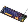 Horett Tastiera meccanica cablata a 98 tasti con tasti RGB retroilluminati portatile per gaming ufficio (Blu)