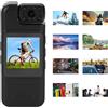 Annadue Videoregistratore Portatile, Videocamera HD 4K con Schermo da 1,54, Rilevamento del Movimento, Registrazione in Loop, Obiettivo Ruotabile a 180° per Casa, Esterni, Forze 'ordine