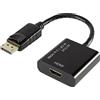 Renkforce RF-4222524 - Adattatore DisplayPort/HDMI, 1 connettore DisplayPort, 1 presa HDMI, colore: Nero dorato