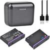 CQJFCYBRA Batteria + Caricabatterie USB-C Fast Box, Compatibile Con Insta, For Accessori Batteria 360 X5(2 Battery 1 Charger)