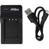 vhbw caricatore USB-C compatibile con Nikon Coolpix S3200, S3100, S33, S32, S3300, S2800, S2900 camera + cavo USB-C + LED