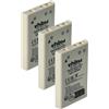 vhbw 3x batteria compatibile con Klicktel Navigator K5, K410, K400 fotocamera (1000mAh, 3,6V, Li-Ion)