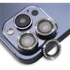 BONVAN Protezione per obiettivo della fotocamera per iPhone 16 Pro / 16 Pro Max, con brillantini in metallo e cristallo, accessori per lo schermo in vetro temperato con strass per iPhone 16 Pro/Pro
