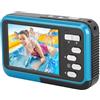 Yunseity Fotocamere Subacquee 4K, Fotocamera Digitale Subacquea Multifunzione da 48 MP per Immersioni (BLUE)