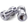 Generico 2 RACCORDI FEMMINA PER VITE VITI 1/4 3/8 STATIVO CODOLO CODOLI ACCIAIO CROMATO COMPATIBILE CON MANFROTTO 119 confezione da 2 pezzi
