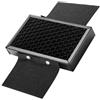 POPETPOP Griglia Accessorio Sicuro ed Ecologico in Metallo Nero per Flash Portatile Nido D'ape Fissaggio a Strappo per Riflettore Luce Spot Fotografico