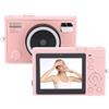 Annadue Videocamera da 5K, Telecamere UHD da 64 MP per Fotografia, Telecamera per Lenti Doppie Anteriori Posteriori con Luce di Riempimento, Schermo da 2,8 Pollici Screen Compatto (PINK)