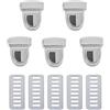 ZHOUXYFDC Serrature Per Borse Chiusura a scatto for borsa, fermaglio for borsa, fermagli for pollice, fibbie, fermagli for portafoglio, borse a mano, borsette, metallo, fai da te, artigianato(5Pcs Silver)