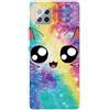 MUTOUREN Cover per Samsung Galaxy A42 5G Custodia in Silicone TPU Trasparenti Ultra Sottile Antigraffio Antiurto Protettivo Case con Pellicola Proteggi Schermo, Cielo Stellato e Simpatico Gatto
