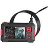 AUBEST Telecamera d'ispezione P30 8MM doppia lente 360 gradi ruota endoscopio periscopio industriale 4.3 IPS LCD fotocamera digitale for ispezione auto con 8 LED(1m)